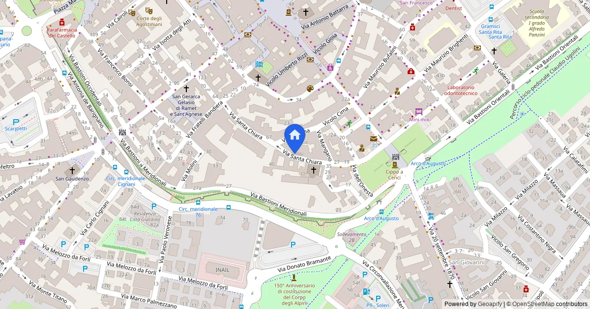 Appartamento al piano primo in Via Santa Chiara 49, Rimini