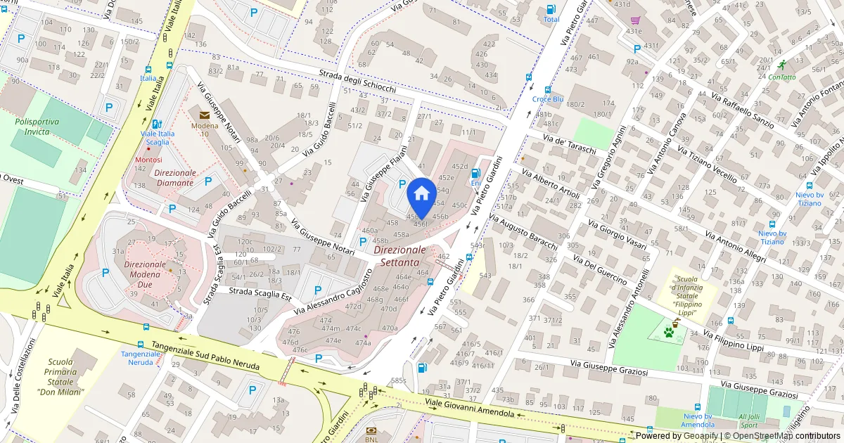 Complesso direzionale di 49 unità in Modena, Via Giardini - map