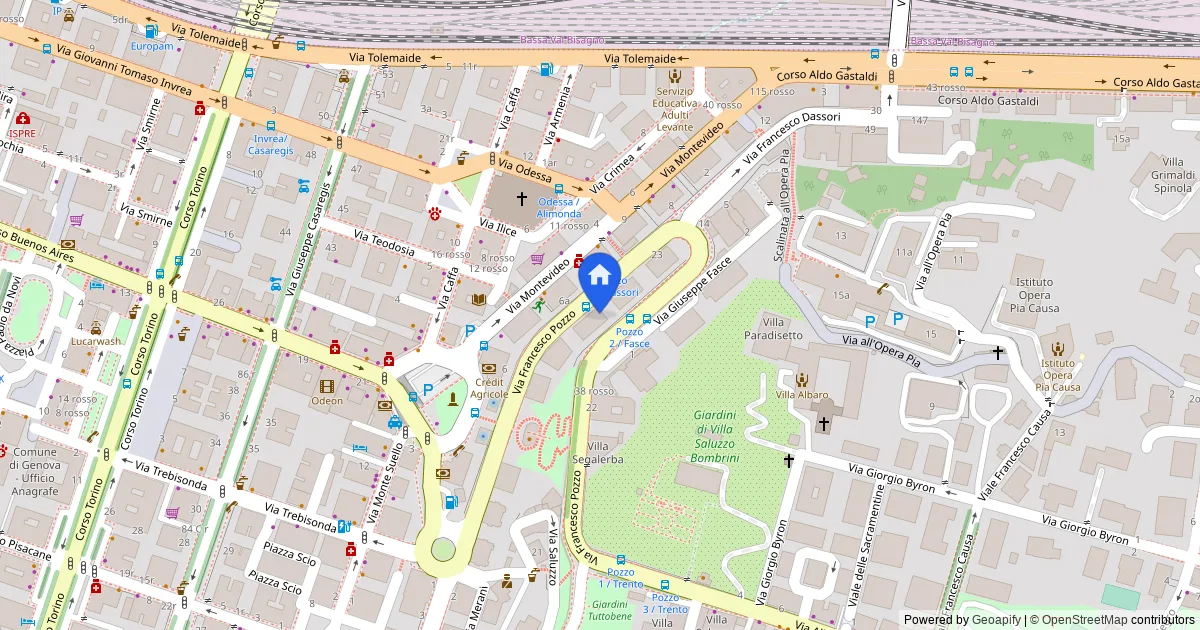Appartamento al piano terra in Genova, via Francesco Pozzo 19 int. 1