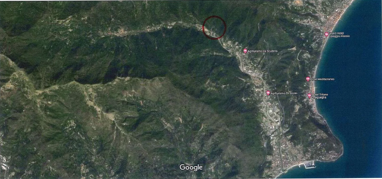 Previsione di fabbricato al grezzo e terreni boschivi ad Andora