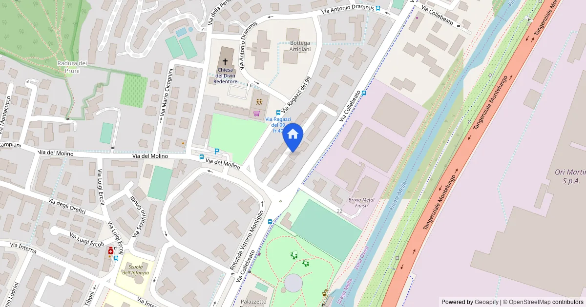 Appartamento e cantina in Brescia, via del Molino 77