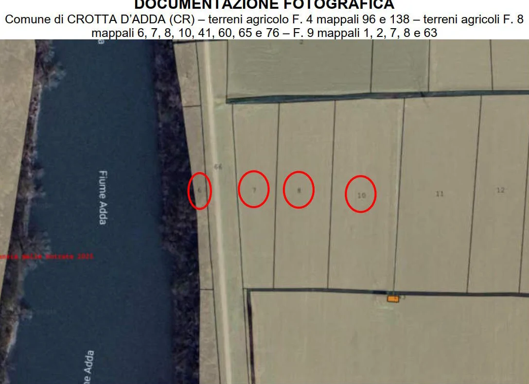 Terreni agricoli in Crotta d'Adda, 15 appezzamenti, 33,94 ettari