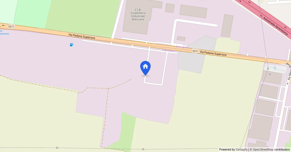 Laboratorio con cortili in Ospitaletto, Via Padana Superiore 210