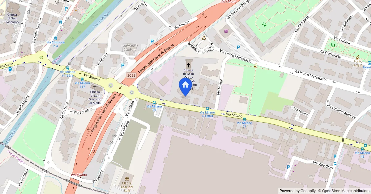 Appartamento pentalocale con ripostiglio a Brescia, Via Milano 146