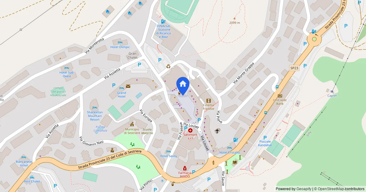 Monolocale al P.S2 in Sestriere, quota 734,40/1000