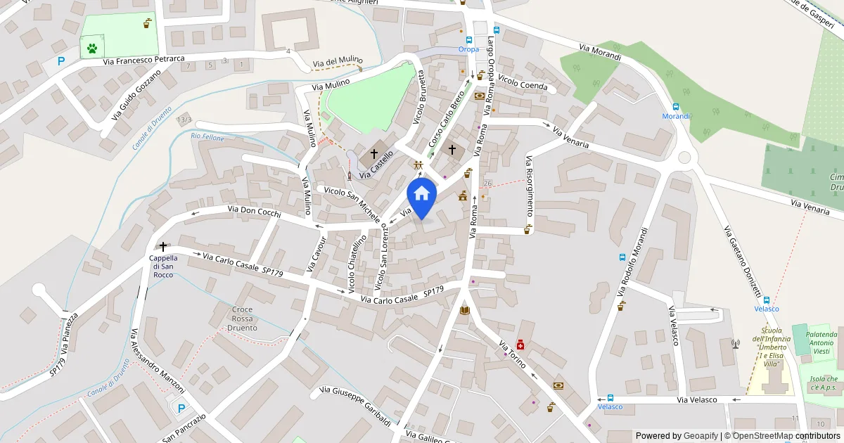 Due immobili residenziali in centro storico a Druento