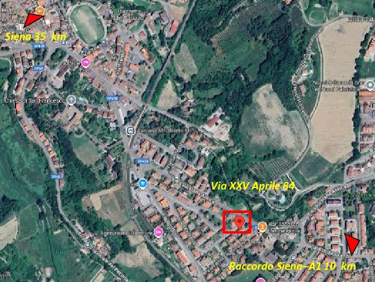 Appartamento con resede e autorimessa in Asciano