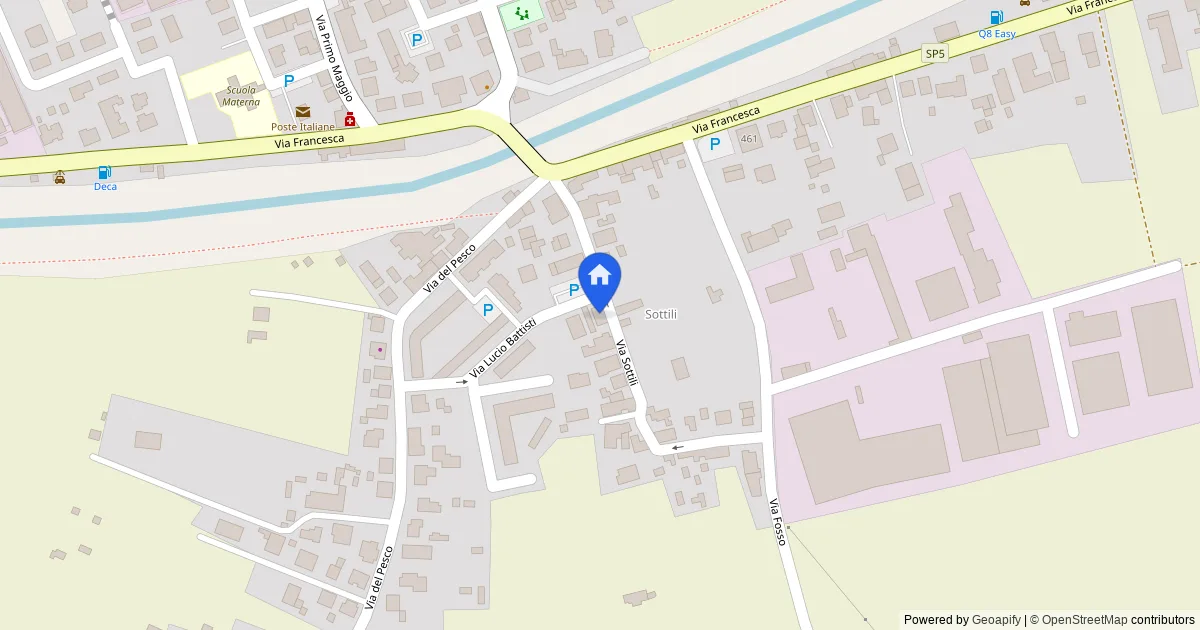 Appartamento al piano primo con resede e terrazzi in Via Sottili 18