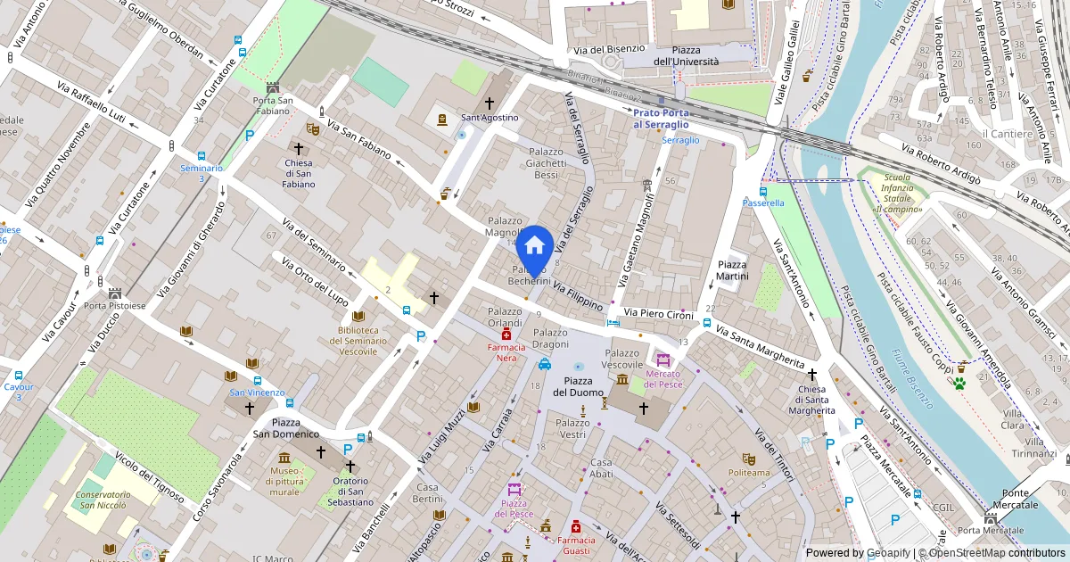 Appartamento con soffitta in centro storico a Prato