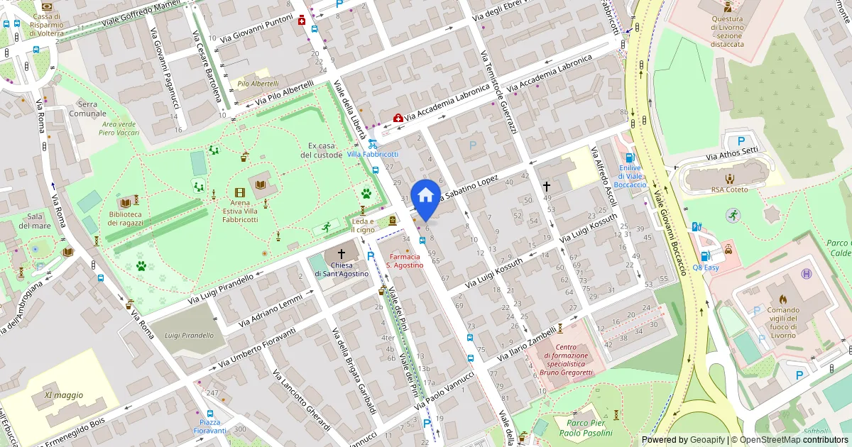 Appartamento al piano attico con terrazze in Via Sabatino Lopez 6, Livorno