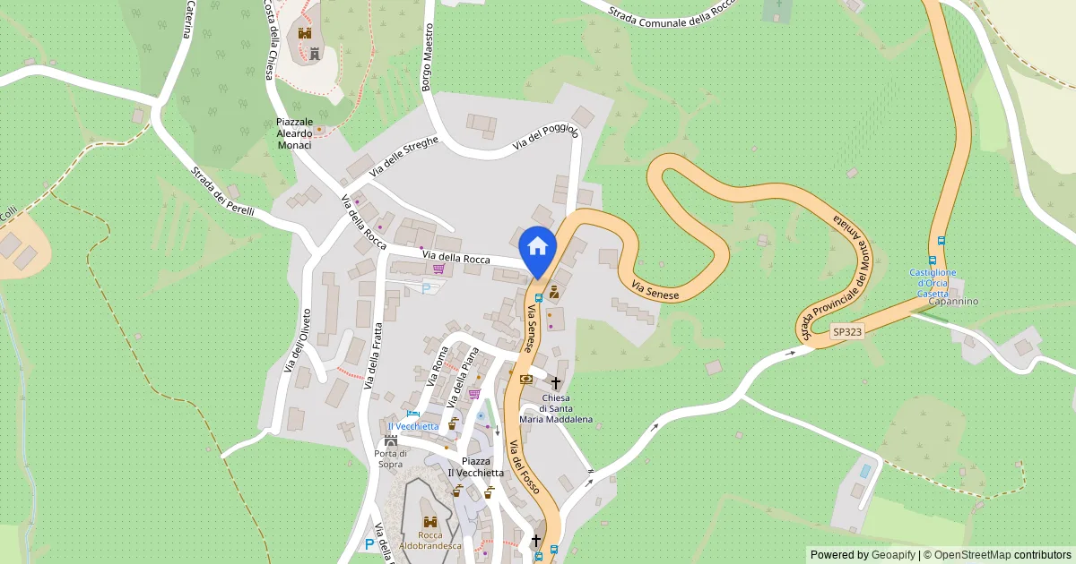 Complesso immobiliare in Castiglione d'Orcia, Via Senese 10