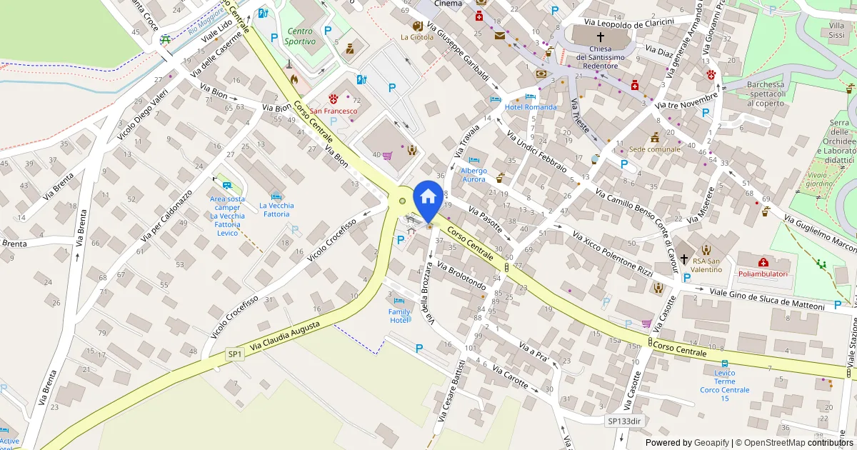 Bar a piano terra in palazzina mista, Corso Centrale 45, Levico Terme