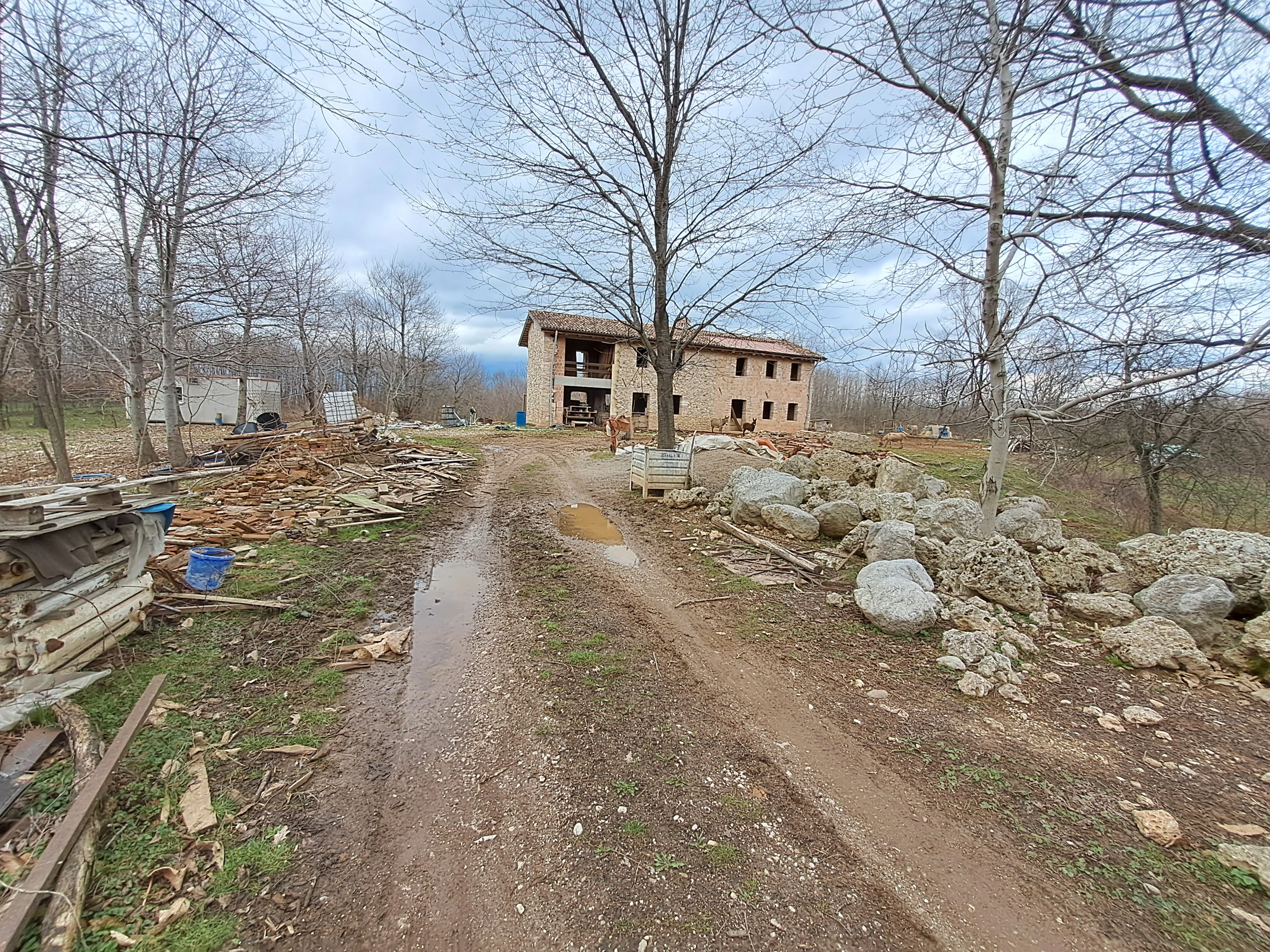 Villino unifamiliare al grezzo con ampio terreno pertinenziale