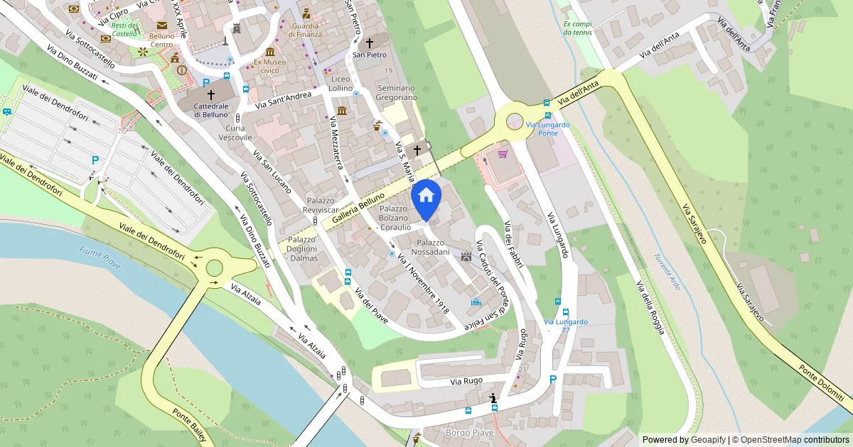 Ufficio al piano terra in centro storico a Belluno