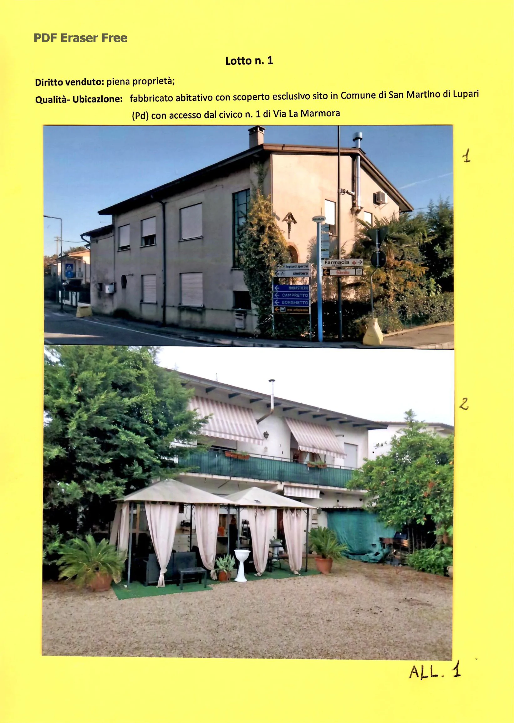 Abitazione unifamiliare su due piani in Via La Marmora 1