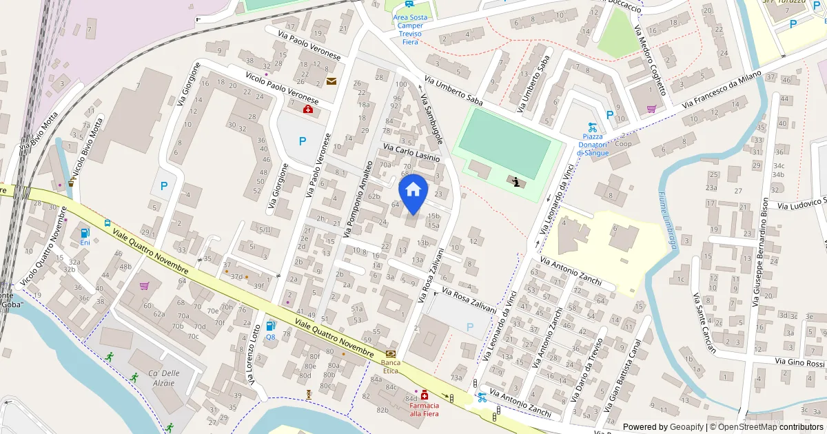 Appartamento con garage in Treviso via Rosa Zalivani 17